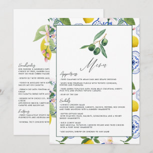 La Dolce Vita Lemon & Olive Mediterranean Wedding Menu