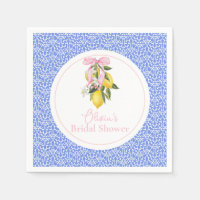 La Dolce Vita Lemon Pink Bow Bridal Shower