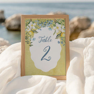 La Dolce Vita Lemon Wedding Table Card