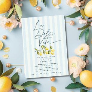 La Dolce Vita Lemons Italian Bridal Shower Invitation