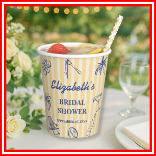 La Dolce Vita Lemons Italian Bridal Shower Paper Cups