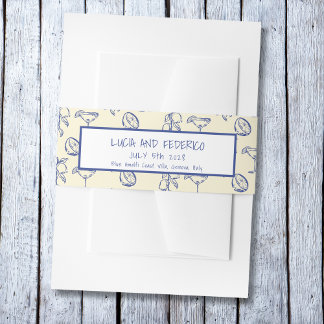 La Dolce Vita mediterranean lemons Invitation Belly Band