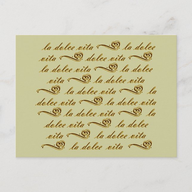 La Dolce Vita Postcard (Front)