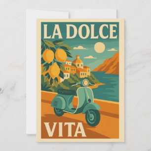 La Dolce Vita – Retro Italian Coast Travel Holiday Card