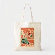 La Dolce Vita Rome Vintage Travel bag Italy Art