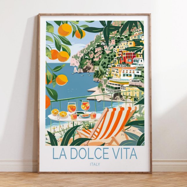La Dolce Vita Travel Poster, Italy Wall Decor, La  Poster (Creator Uploaded)