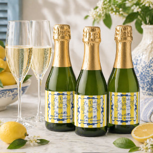 La Dolce Vita Whimsical Italian Bridal Shower Sparkling Wine Label