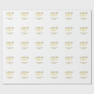 La Dolce Vita yellow lemon bridal shower pastel bo Wrapping Paper