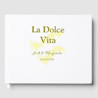 La Dolce Vita yellow wedding couple Name date glit