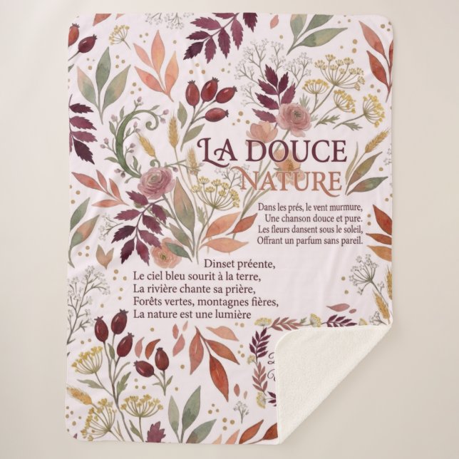La Douce Nature Sherpa Blanket (Front)
