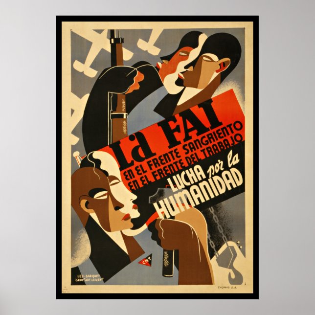 LA FAI - Spanish Civil War Propaganda Poster (Front)