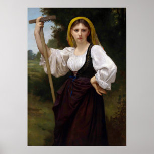 La Faneuse by William-Adolphe Bouguereau Poster