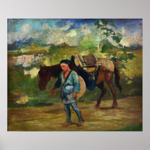 La Farge - Japanese Peasant Girl Poster