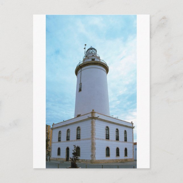La Farola lighthouse in Malaga Spain Postcard (Front)