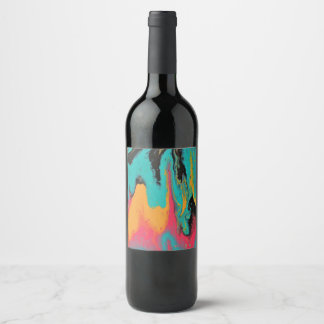 La Fiesta 2 Crazy Colourful Cool Wine Bottle Label