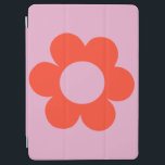La Fleur 02 Flower Print Pink Retro Preppy Floral iPad Air Cover<br><div class="desc">Abstract Retro Floral Print – La Fleur – Pink and Red / Orange.</div>