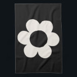 La Fleur 06 Retro Floral Black And White Flower Tea Towel<br><div class="desc">Abstract Retro Floral Print – La Fleur – Black And White.</div>