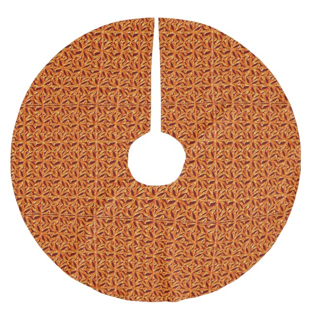 La Fleur Copper Brushed Polyester Tree Skirt (Front)