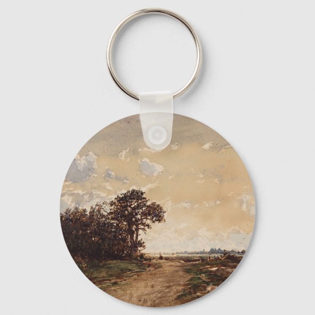 La Forêt De Fontainebleau Aux Environs De Barbizon Key Ring (Front)