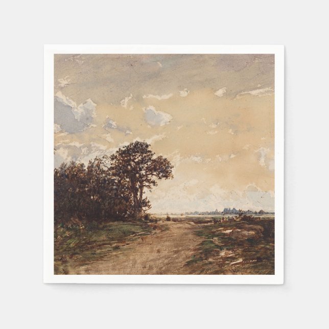 La Forêt De Fontainebleau Aux Environs De Barbizon Napkin (Front)