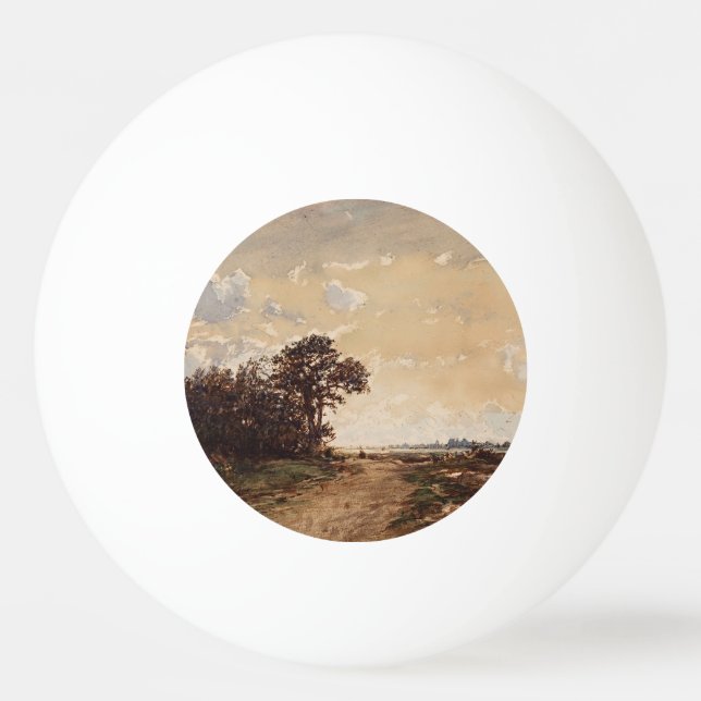 La Forêt De Fontainebleau Aux Environs De Barbizon Ping Pong Ball (Front)