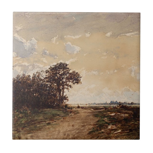 La Forêt De Fontainebleau Aux Environs De Barbizon Tile (Front)
