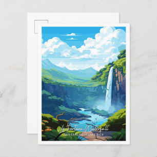 La Fortuna Waterfall San Carlos Costa Rica Travel  Postcard