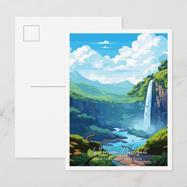 La Fortuna Waterfall San Carlos Costa Rica Travel  Postcard (Front/Back)