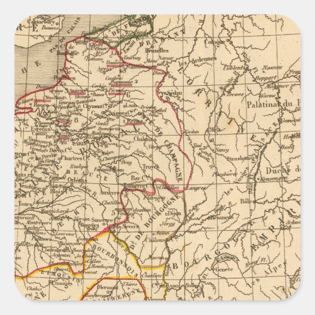 La France 1180 a 1223 Square Sticker (Front)