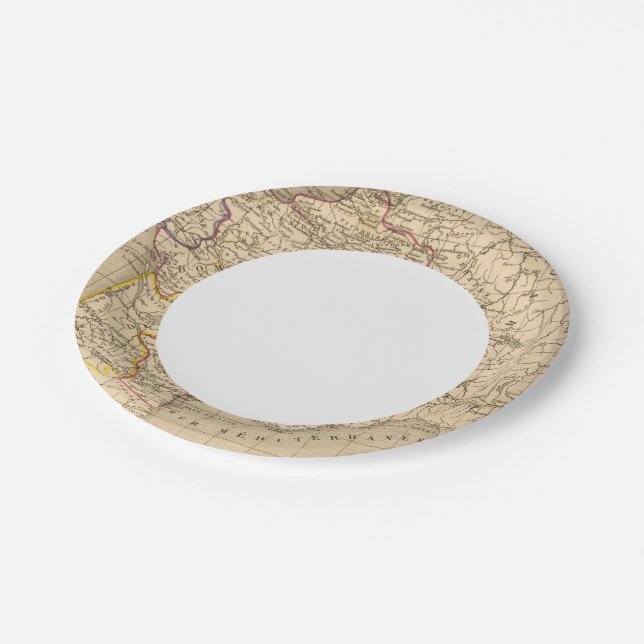 La France 1270 a 1328 Paper Plate (Angled)