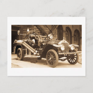 La France Fire Truck 1924 Postcard