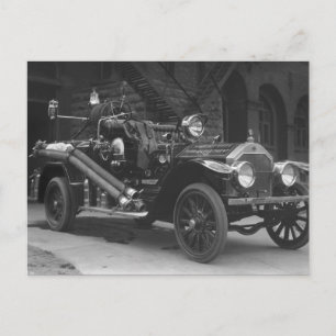 La France Fire Truck 1924 Postcard