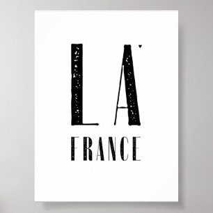 La France - minimalistic typography poster
