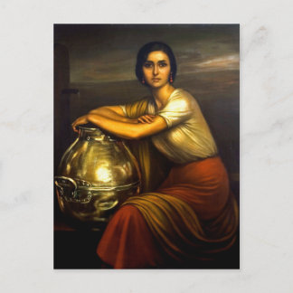 "La Fuensanta" painting by Julio Romero de Torres Holiday Postcard