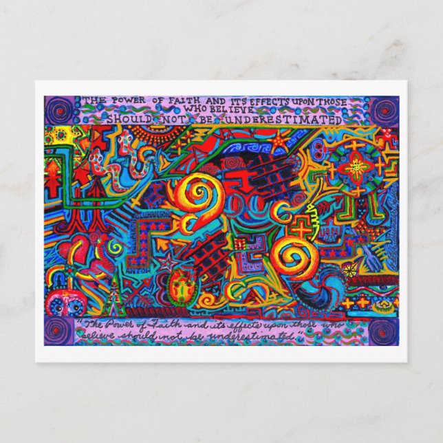 La Fuerza de la Fe The Power of Faith Inspiration Postcard (Front)