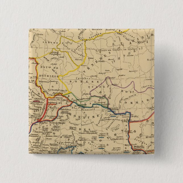 La Germanie a la fin du 5e siecle 15 Cm Square Badge (Front)