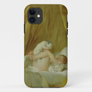 'La Gimblette', Girl with a Dog, c.1770 (oil on ca iPhone 11 Case