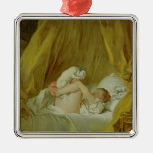 'La Gimblette', Girl with a Dog, c.1770 (oil on ca Metal Tree Decoration