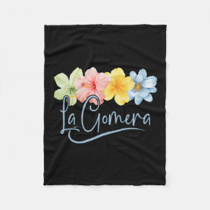 La Gomera Flowers Canary Islands Spain Floral Vaca Fleece Blanket