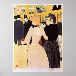 la Goulue and her sister by Toulouse-Lautrec Poster