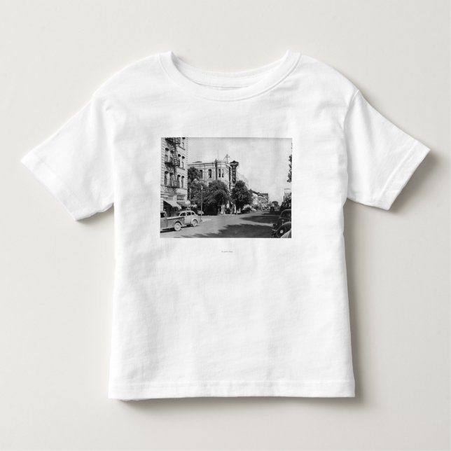 La Grande, Oregon Main Street View Photograph Toddler T-Shirt (Front)