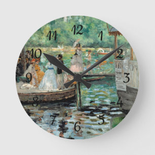 La Grenouillère Auguste Renoir Round Clock