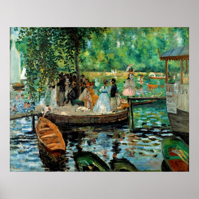 La Grenouillère by Pierre-Auguste Renoir (1869) Poster (Front)