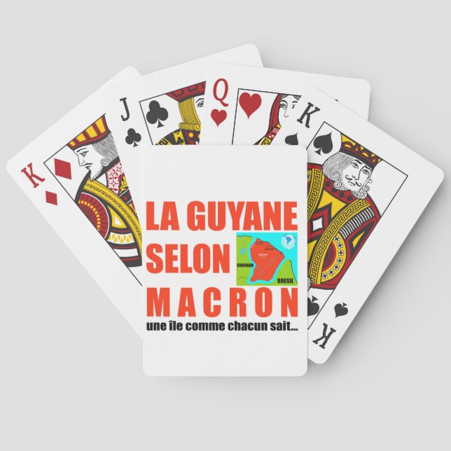 La Guyane selon Macron est une île Playing Cards (Back)
