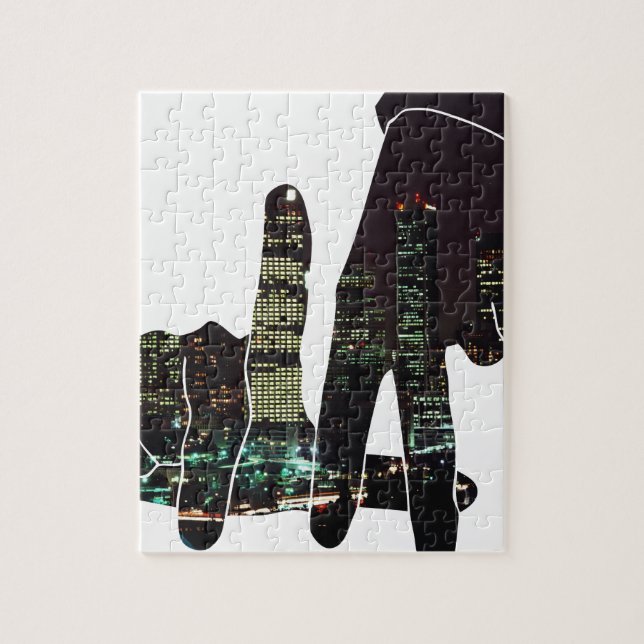 LA hands skyline Jigsaw Puzzle (Vertical)