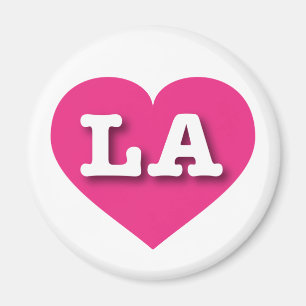 LA Hot PInk Heart - I love LA Magnet