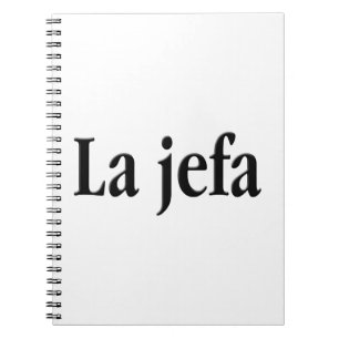 La jefa spiral notebook