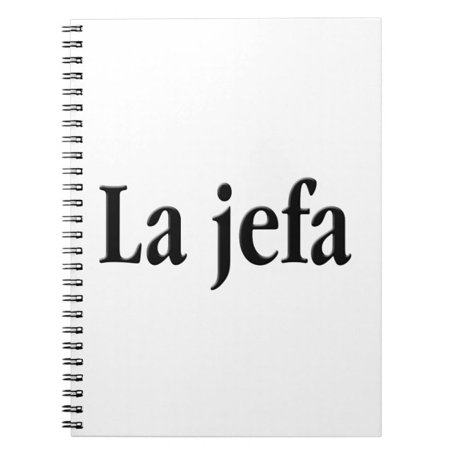 La jefa spiral notebook (Front)