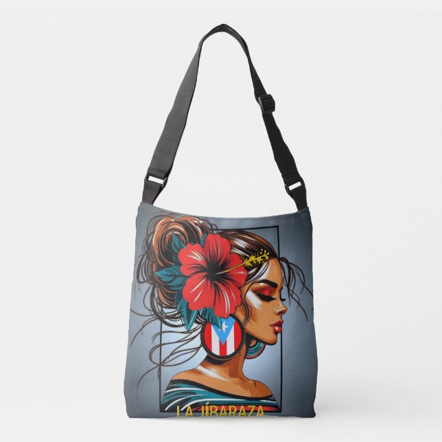 La Jíbaraza 11 – Puerto Rican Jíbara Art • Boricua Crossbody Bag (Front)