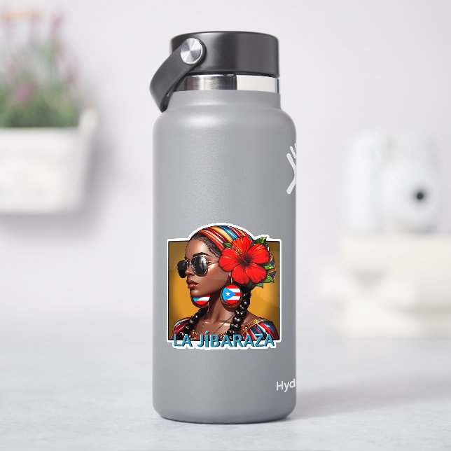 La Jíbaraza 4 – Puerto Rican Jíbara Art • Boricua  (HydroFlask)